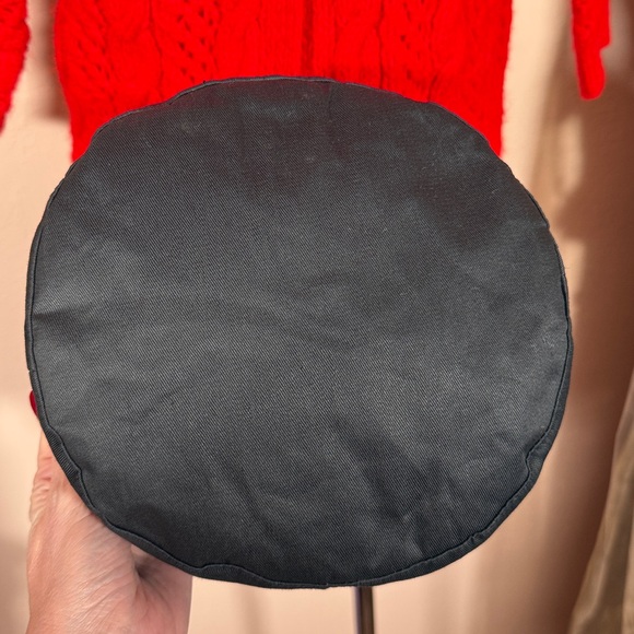 Vintage Mod black Fisherman hat Beatles cap European floral ribbon embellishment - Picture 16 of 17